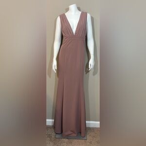 NWOT Vow’d Deep V Neck Pink Bridesmaid Dress